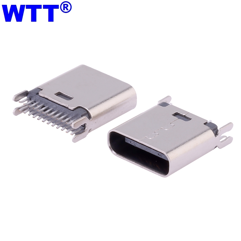 TYPE-C24P母座夹板0.8高度L=6.5MM