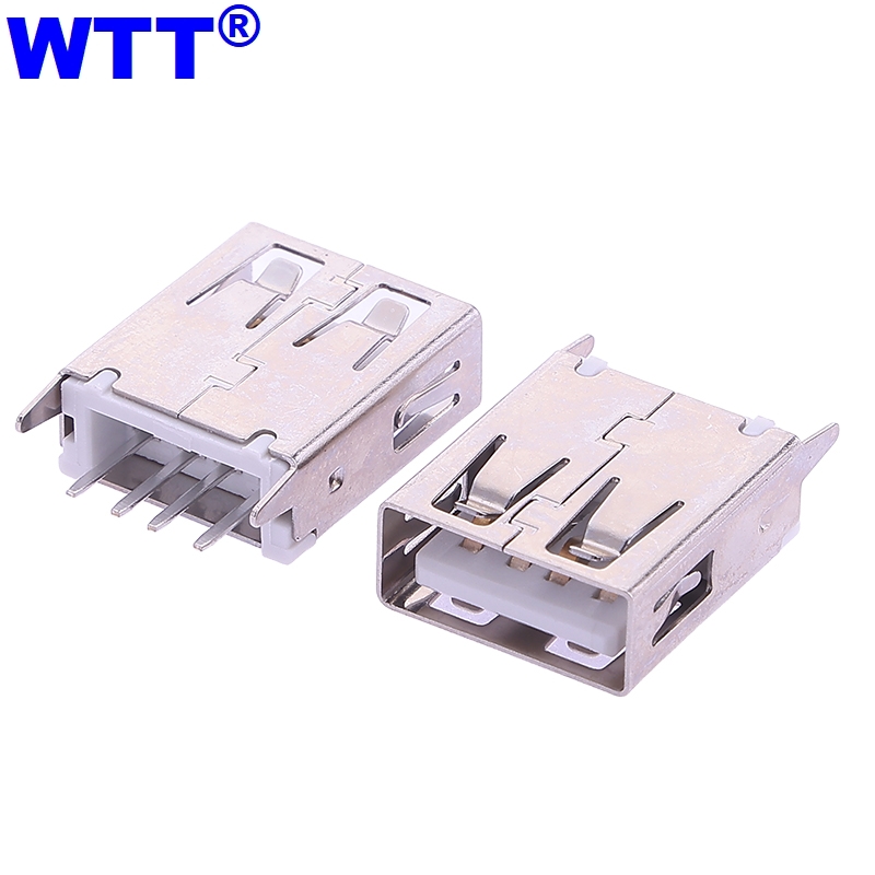 2.0USB母座180度直插17.5/19.5