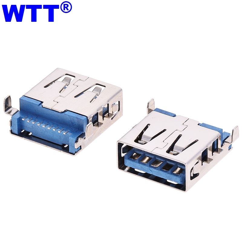 3.0USB母座90度沉板式