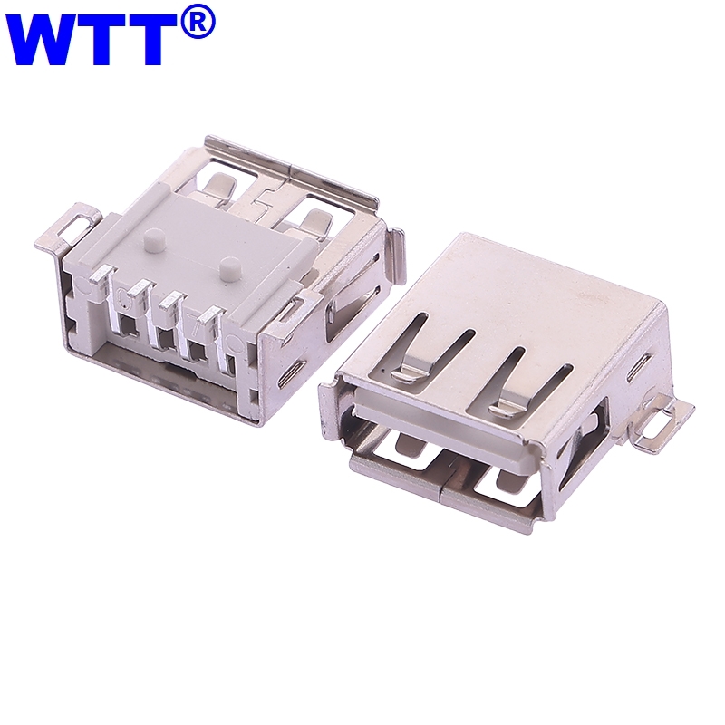 2.0USB母座90度全贴板