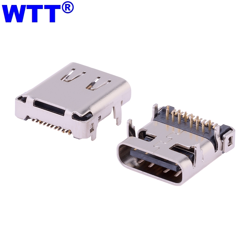 TYPE-C24P母座前插后贴L=9.87MM