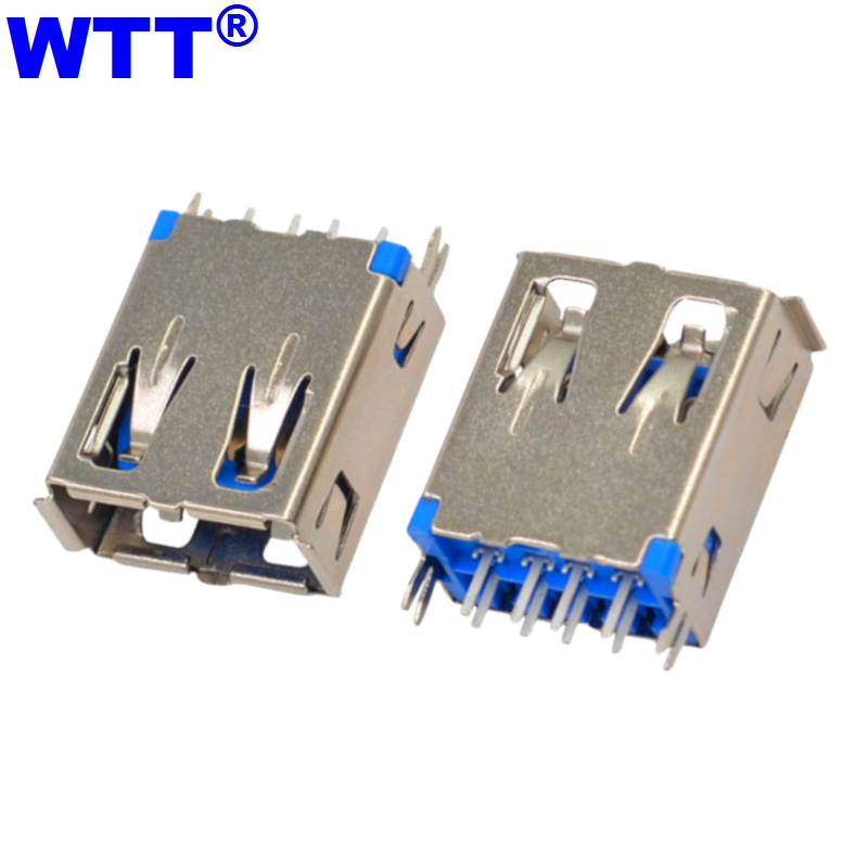 2.0USB母座180度直插正反双面插